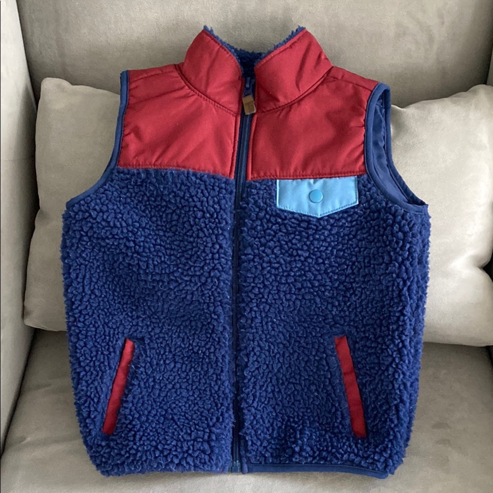 Blue and Maroon Fleece Vest - size 5T from Carter’s